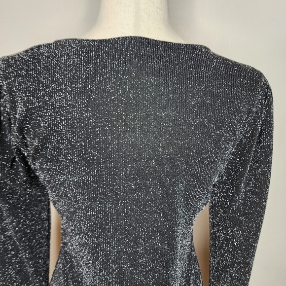 PAIGE Samina Black Metallic Bodysuit Size Medium - Picture 9 of 13